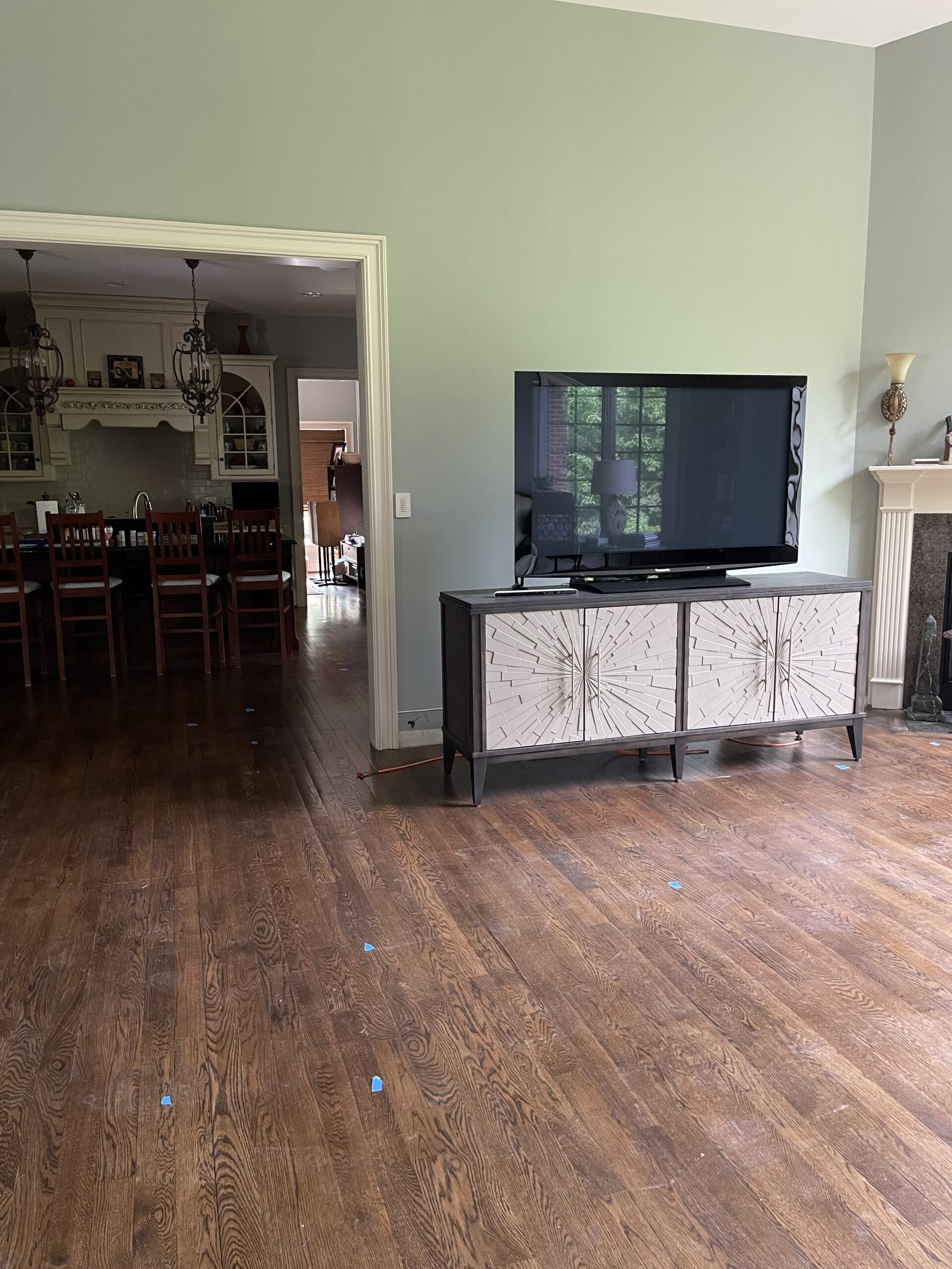 Same area after restoration, with clean finishes and flooring